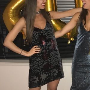 Abercrombie Crushed Velvet Slip Dress